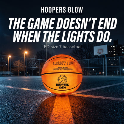 Hoopers Glow LED Basketball — Size 7